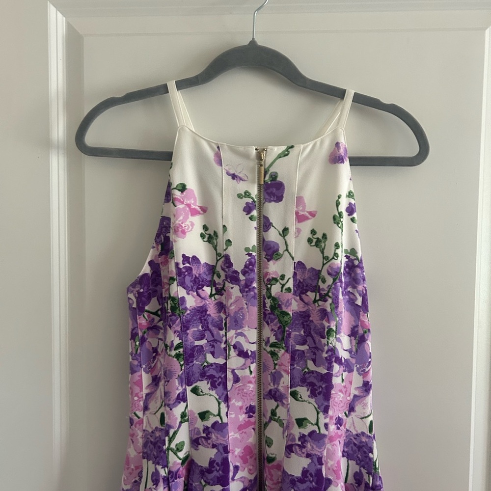 Adrianna Papell Purple Floral Dress - Picture 8 of 10